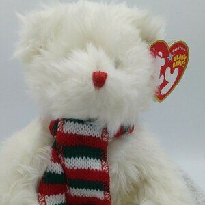 TY Muffler Beanie Baby Bear with Hang and Tush Tags. Retired 2006